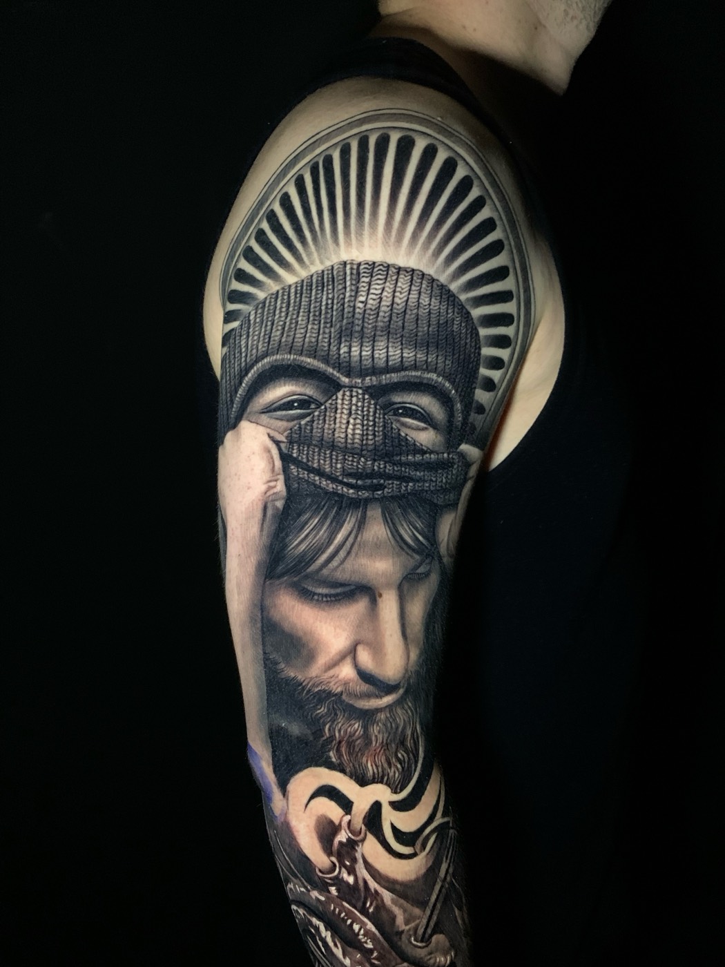Black and grey tattoo by Rafael Cassaro